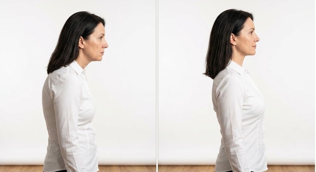 Posture before and after
